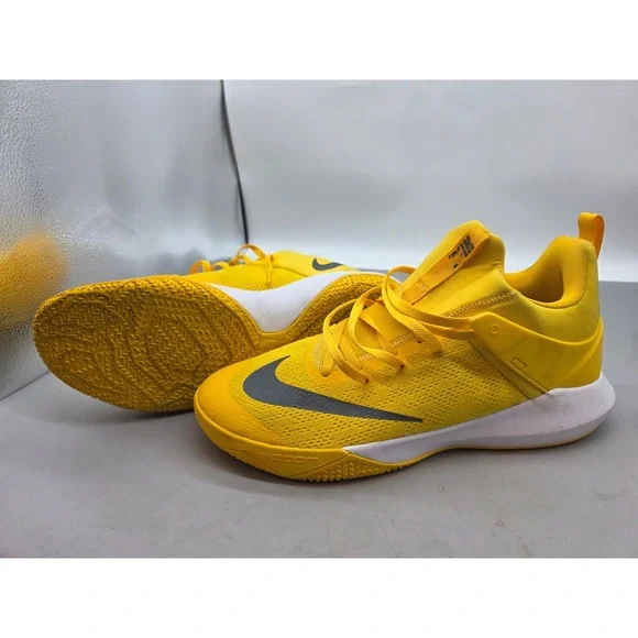 Nike Zoom Evidence II Mens Basketball Shoes Yellow White 942802-703 Size 15